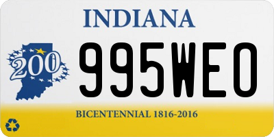 IN license plate 995WEO