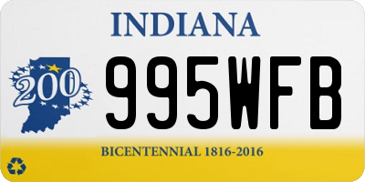 IN license plate 995WFB