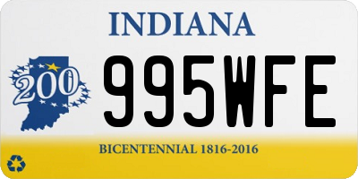 IN license plate 995WFE