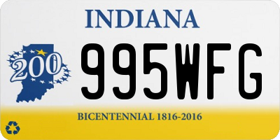 IN license plate 995WFG