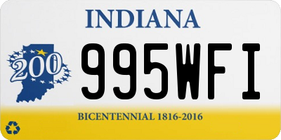 IN license plate 995WFI
