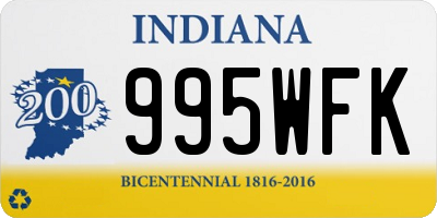 IN license plate 995WFK