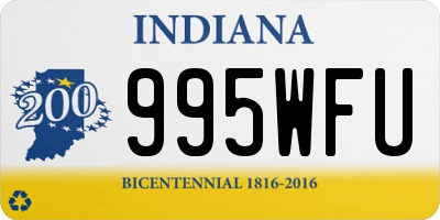 IN license plate 995WFU