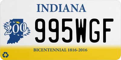 IN license plate 995WGF