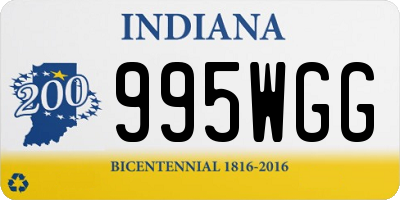 IN license plate 995WGG