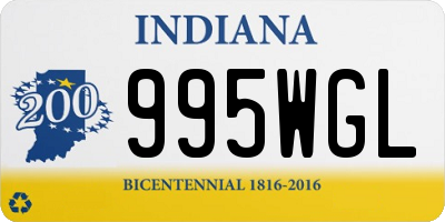 IN license plate 995WGL