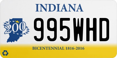 IN license plate 995WHD