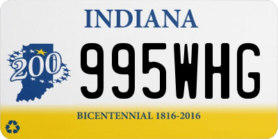 IN license plate 995WHG