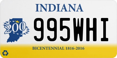 IN license plate 995WHI