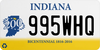 IN license plate 995WHQ
