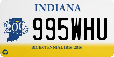 IN license plate 995WHU