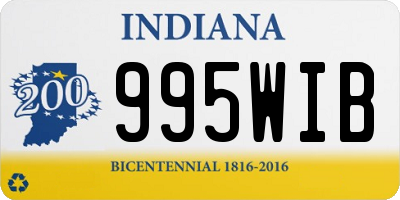 IN license plate 995WIB