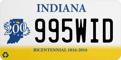 IN license plate 995WID