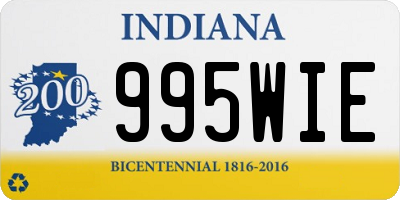 IN license plate 995WIE