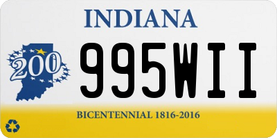 IN license plate 995WII