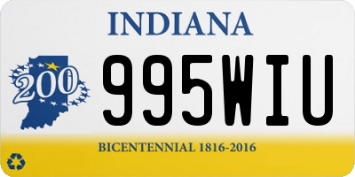 IN license plate 995WIU