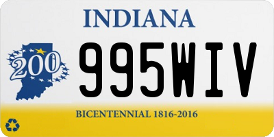 IN license plate 995WIV