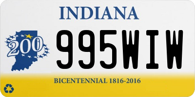 IN license plate 995WIW