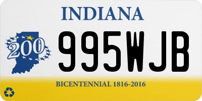 IN license plate 995WJB
