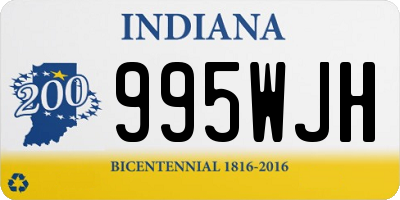 IN license plate 995WJH