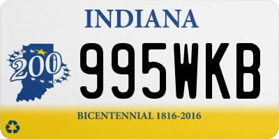 IN license plate 995WKB