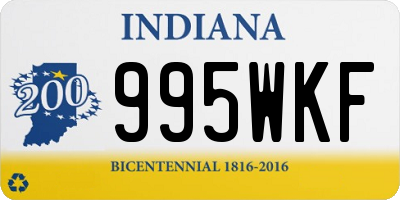 IN license plate 995WKF