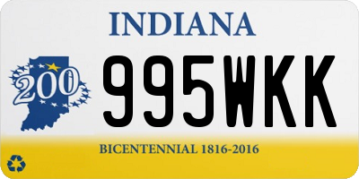 IN license plate 995WKK