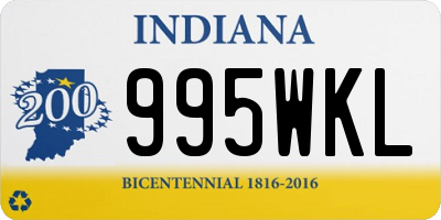 IN license plate 995WKL