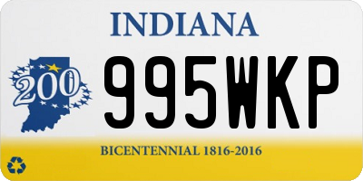 IN license plate 995WKP