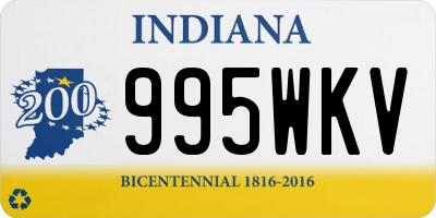 IN license plate 995WKV