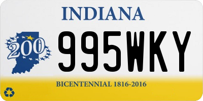 IN license plate 995WKY