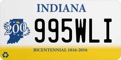 IN license plate 995WLI