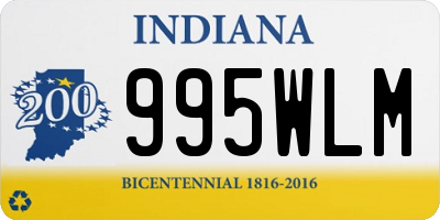 IN license plate 995WLM