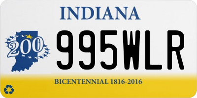 IN license plate 995WLR