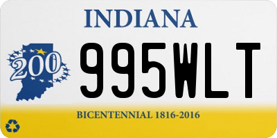 IN license plate 995WLT