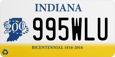 IN license plate 995WLU