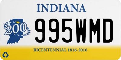 IN license plate 995WMD
