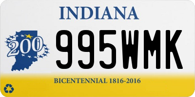 IN license plate 995WMK