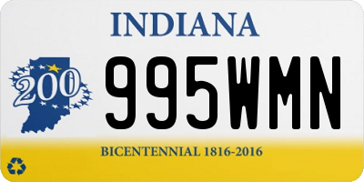 IN license plate 995WMN