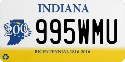 IN license plate 995WMU