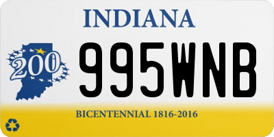 IN license plate 995WNB