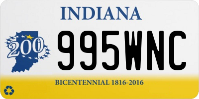 IN license plate 995WNC