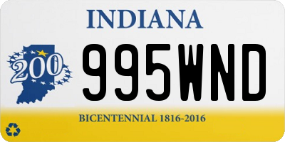 IN license plate 995WND
