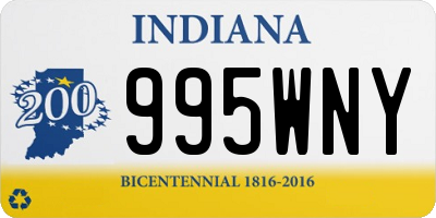 IN license plate 995WNY