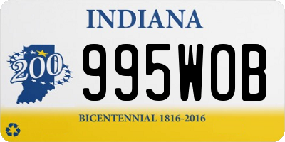 IN license plate 995WOB