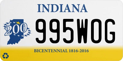 IN license plate 995WOG