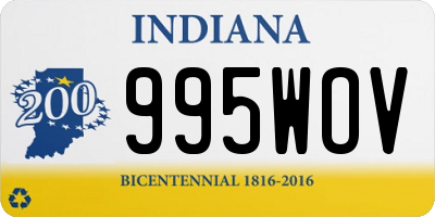 IN license plate 995WOV
