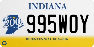 IN license plate 995WOY