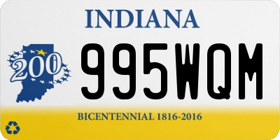 IN license plate 995WQM