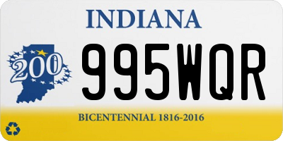 IN license plate 995WQR